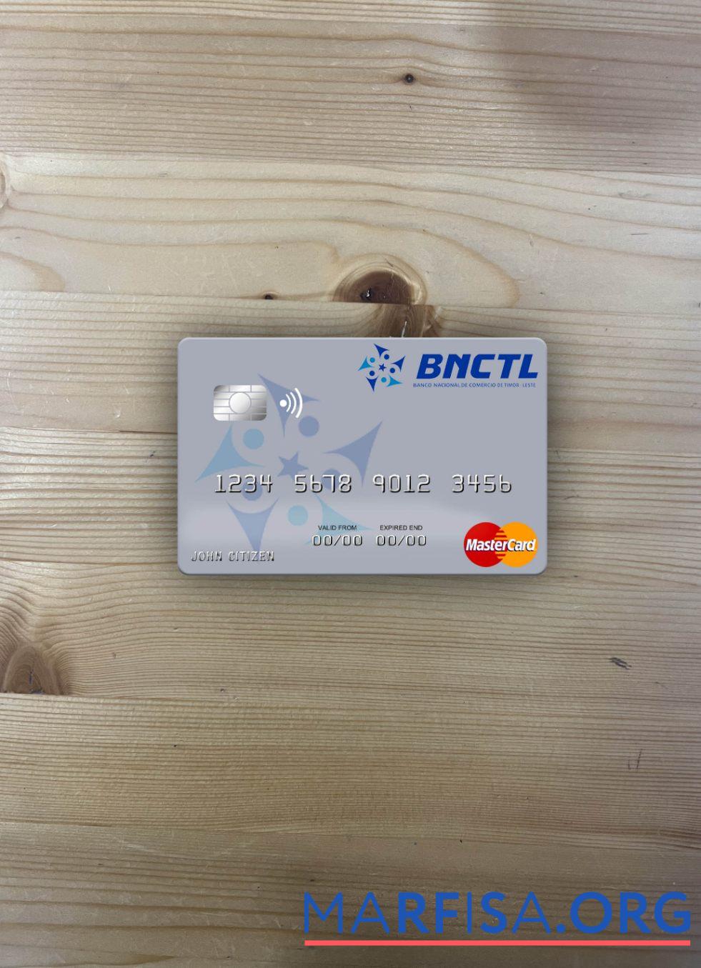 Downloadable Timor Leste Banco Nacional de Comércio de Timor Leste mastercard photolook front template